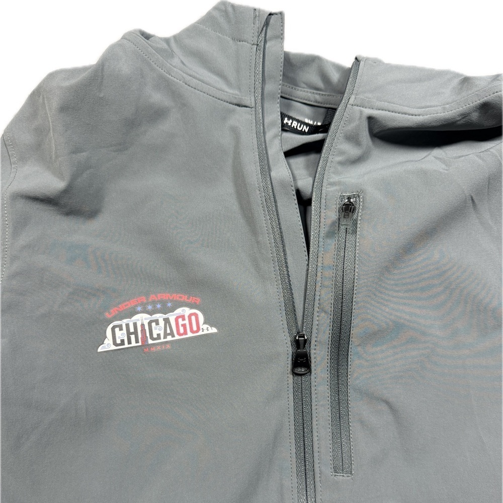 Mens Under Armour Fitted Cold Gear Gray Chicago Jacket Size Small